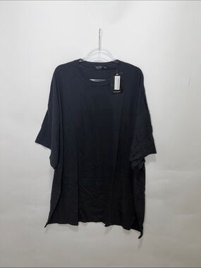 Boohoo Mens Black Short Sleeve Crewneck Tee